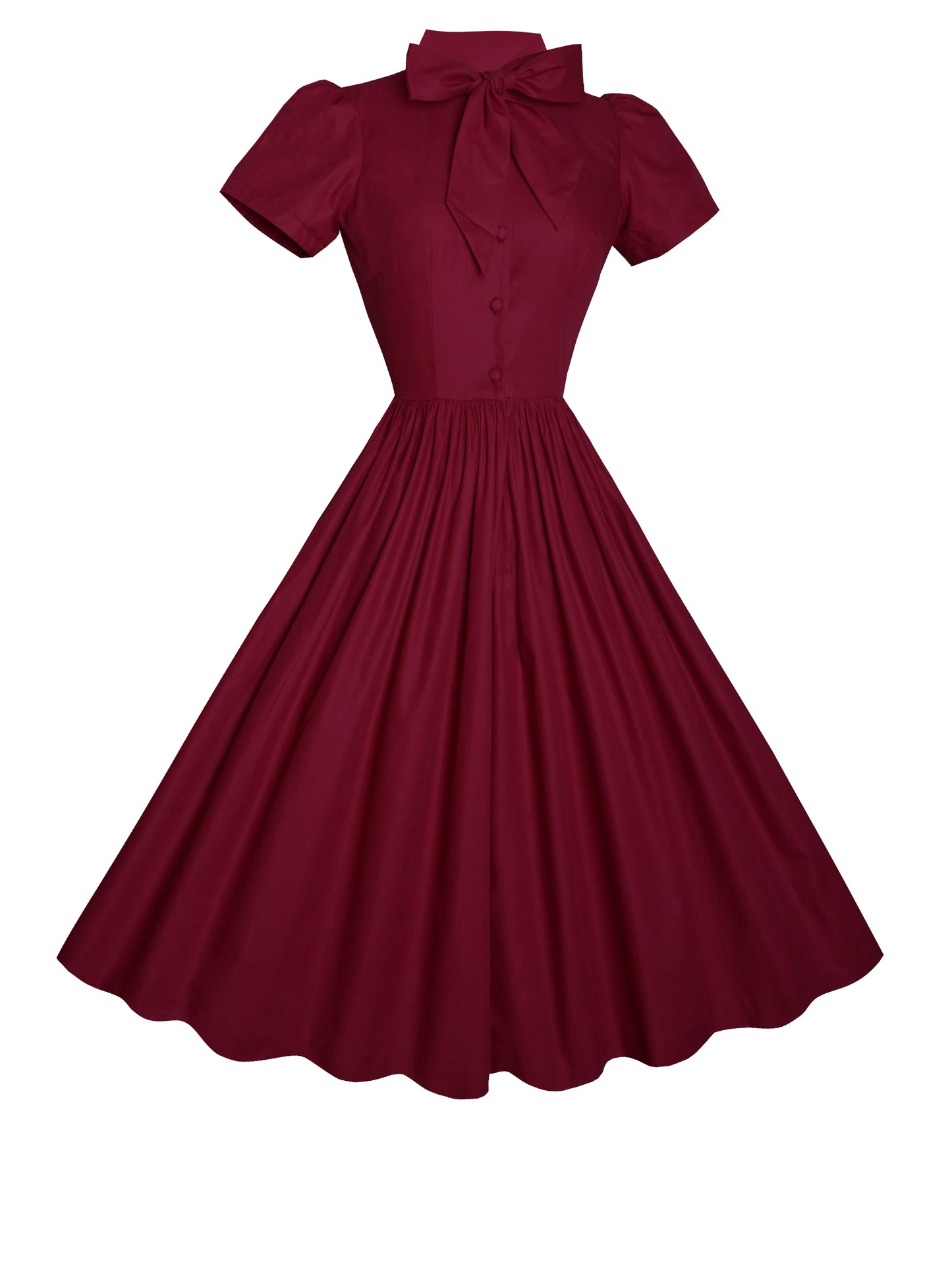 MTO - Bonnie Dress in Burgundy Cotton
