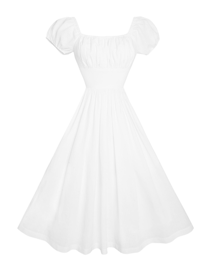RTS - Loretta Dress in White Cotton