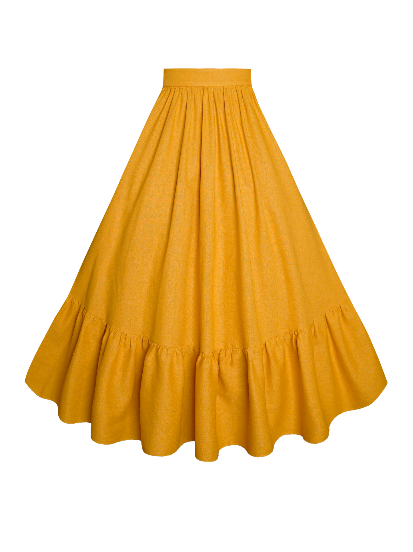 MTO - Rosita Skirt in Tuscany Yellow Linen