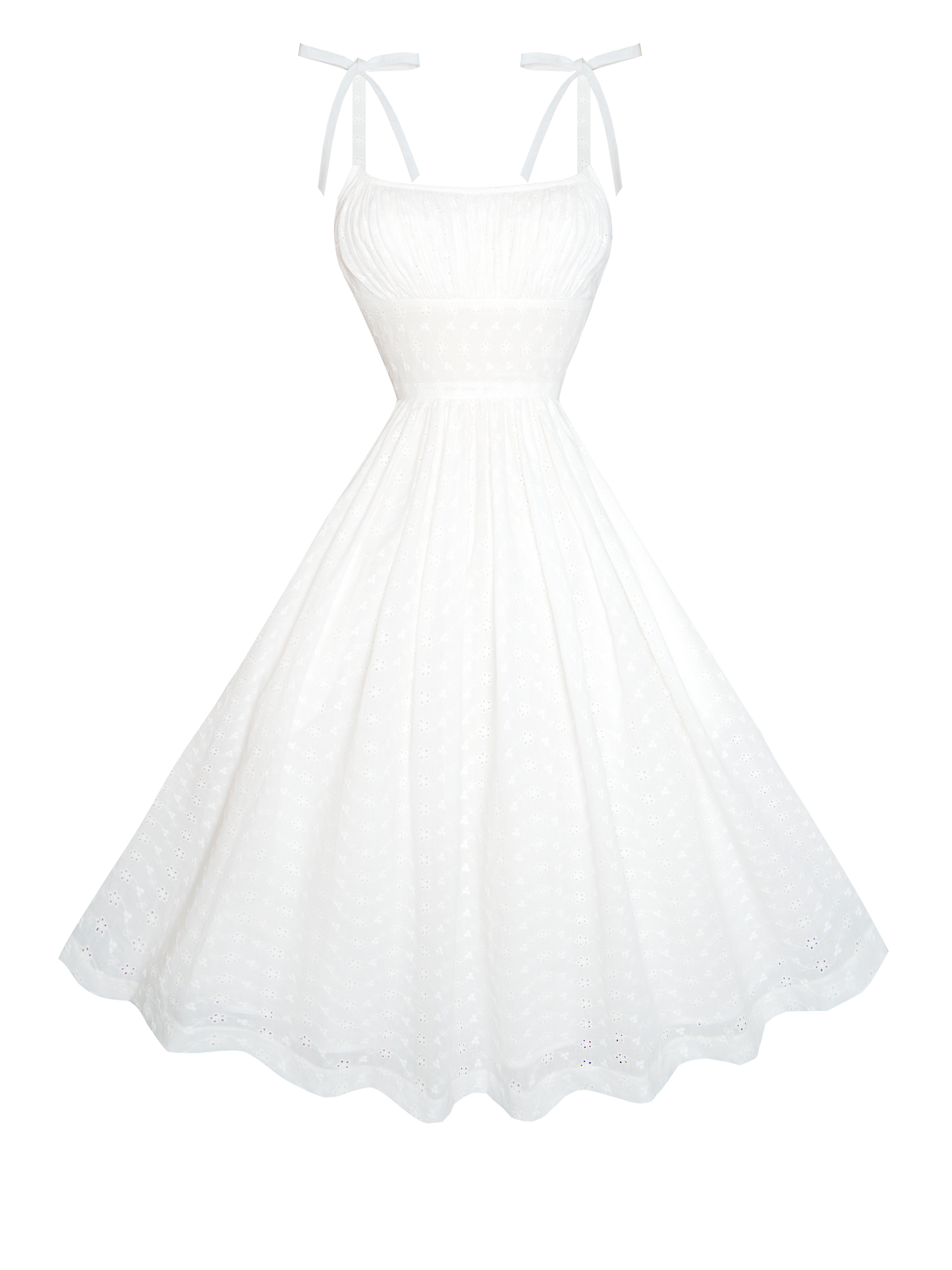 MTO - Kelly Dress "Forget Me Not" White Eyelet