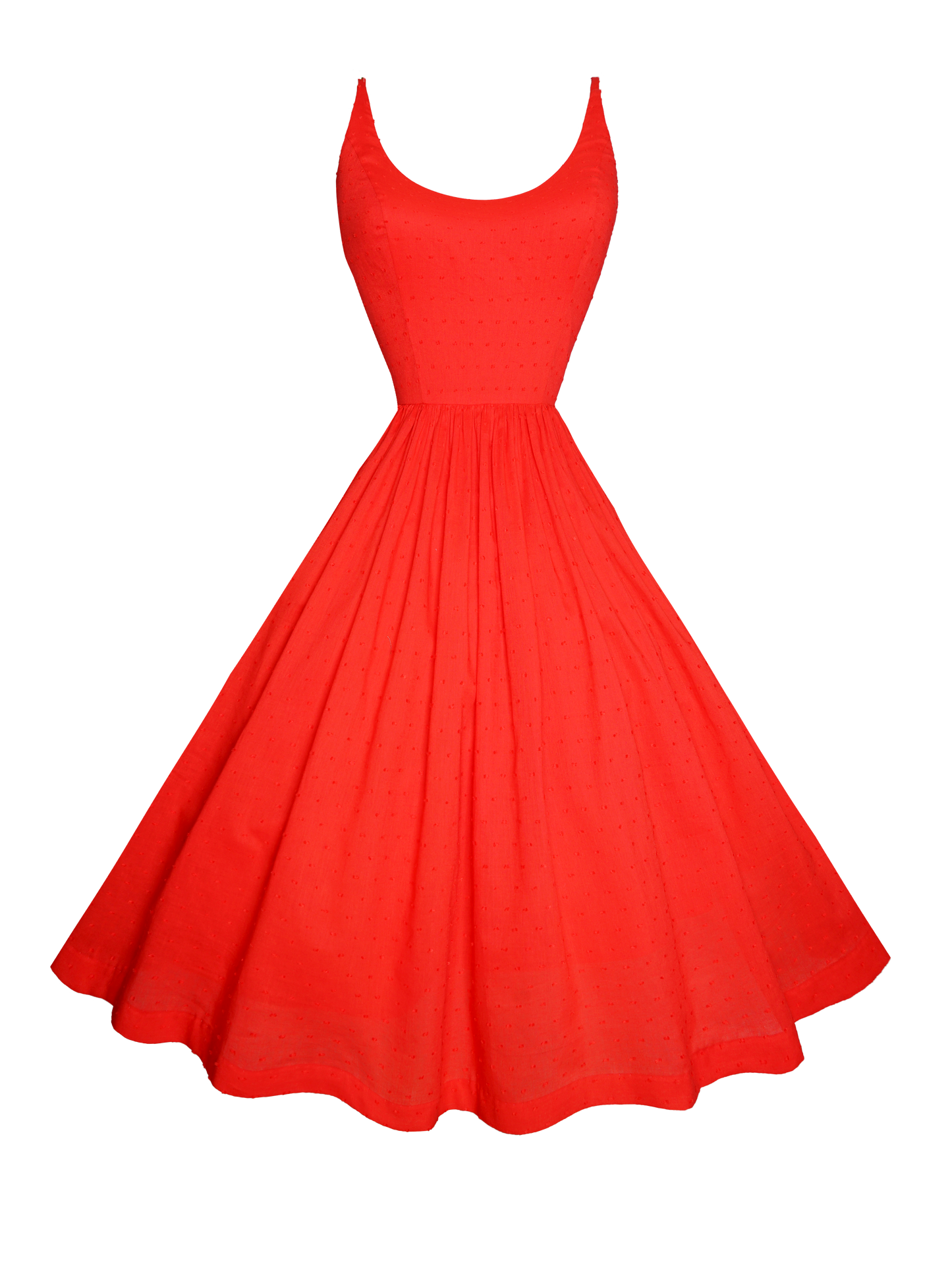 MTO - Penelope Dress "Dotted Swiss" Red