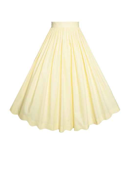 MTO - Lola Skirt Pale Yellow Cotton "I can't believe its not Butter"