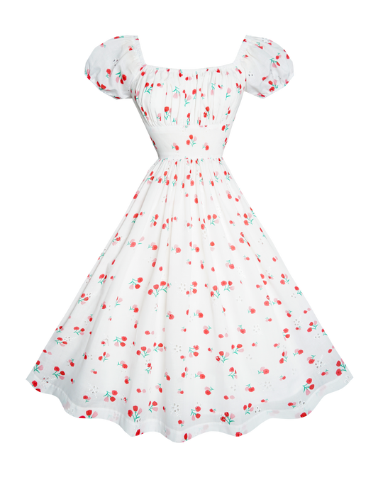 RTS - S - Loretta Dress "Springtime Tulips"