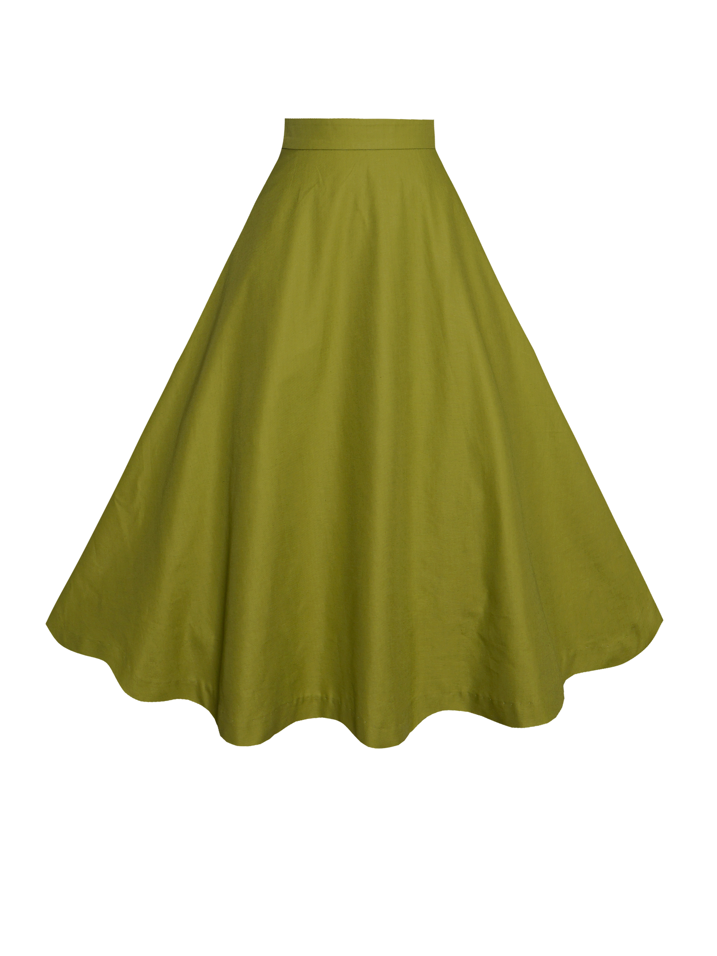 MTO - Lilian Skirt Chartreuse Green Cotton