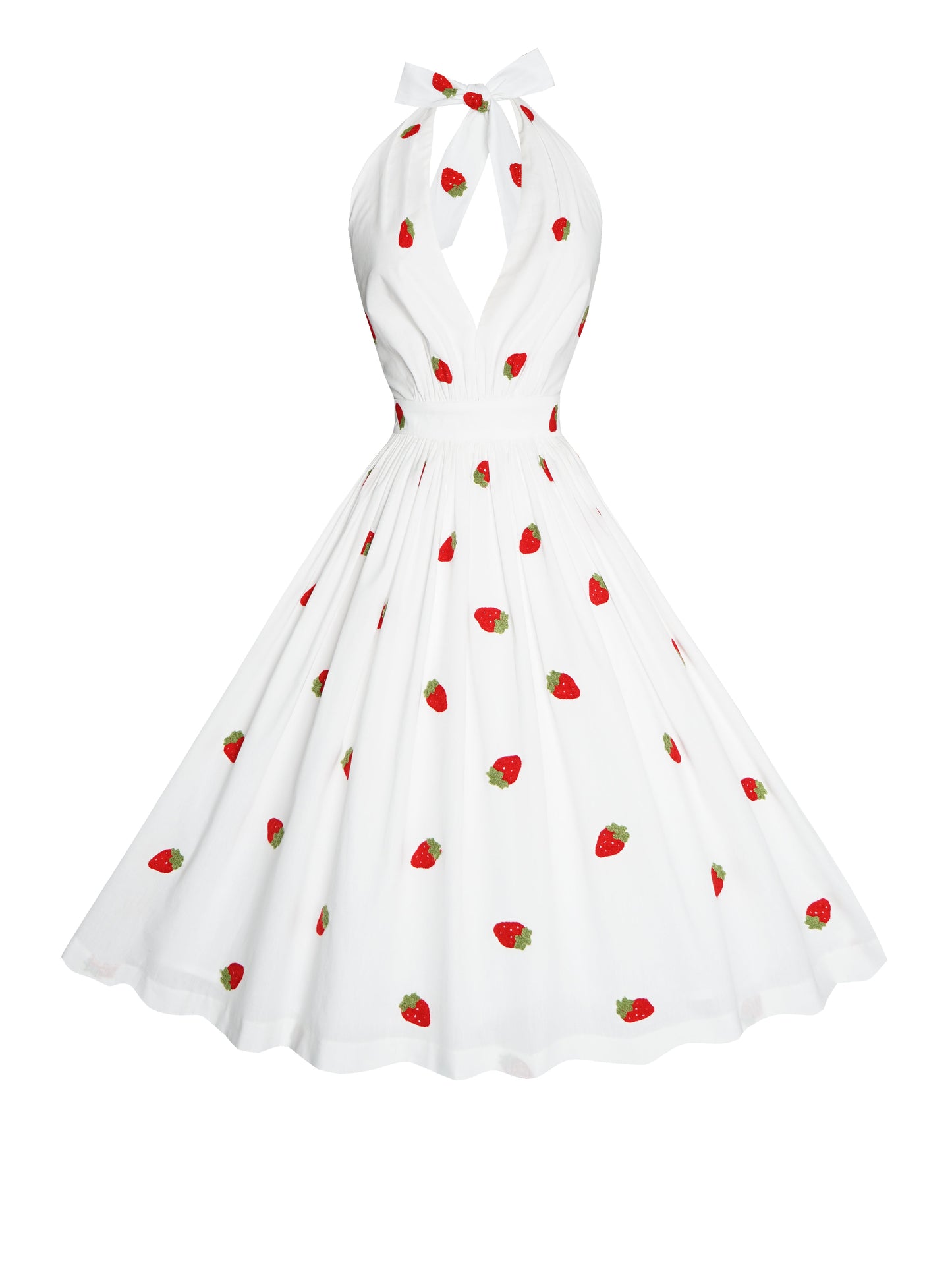 MTO - Charlotte Dress "Strawberry Delight" Embroidered