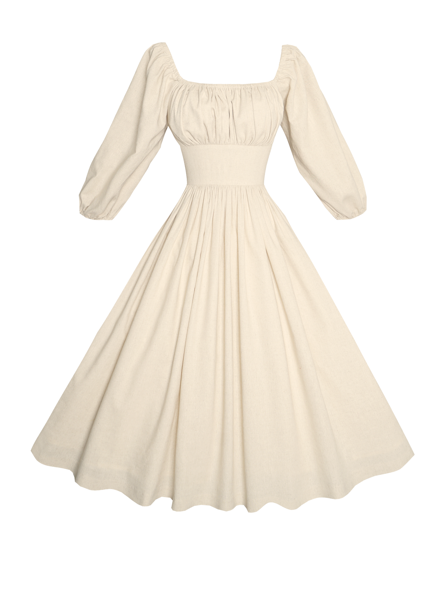 MTO - Sydney Dress in in Parchment Ivory Linen