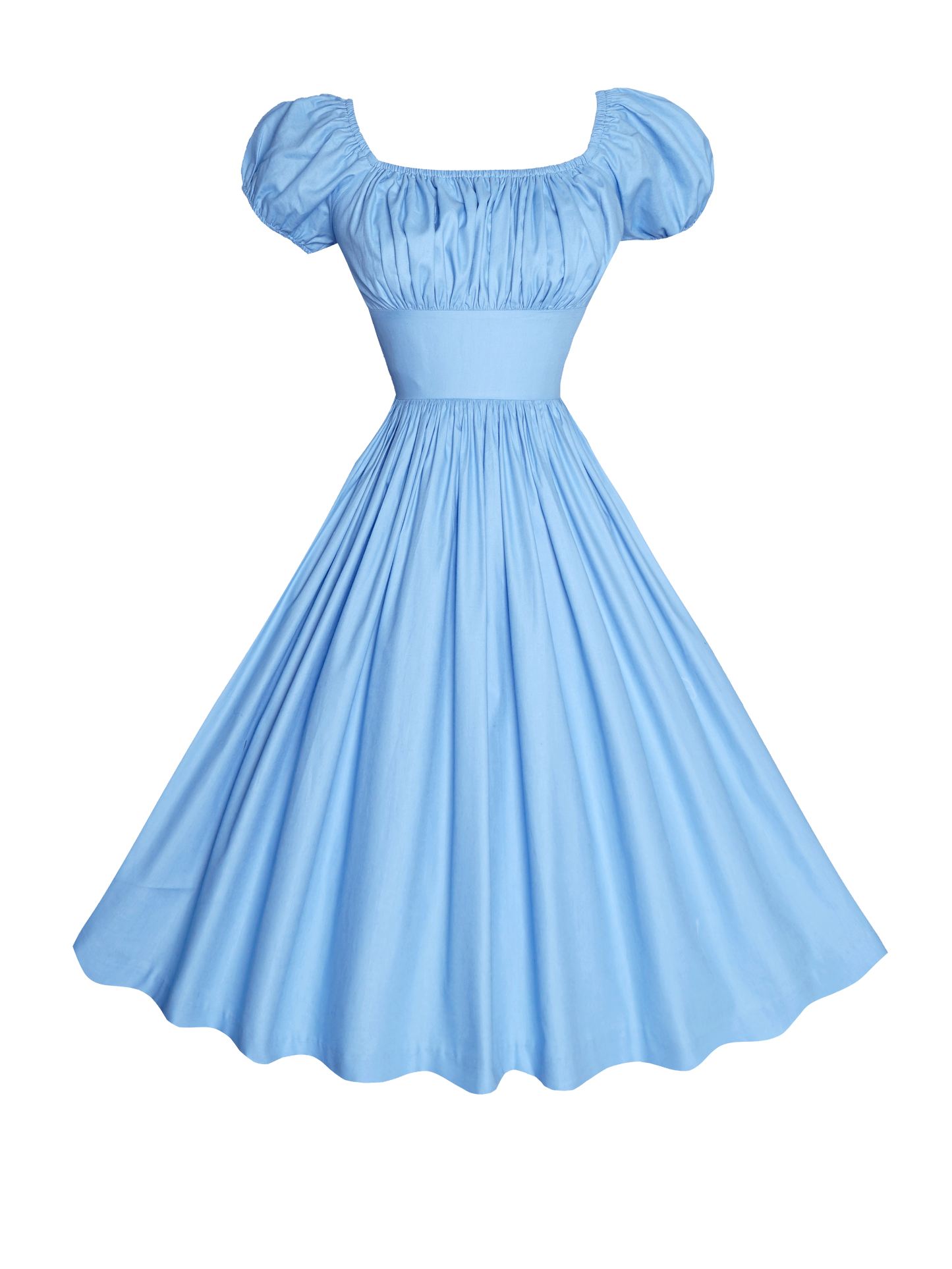 MTO - Loretta Dress in Cinderella Blue Cotton