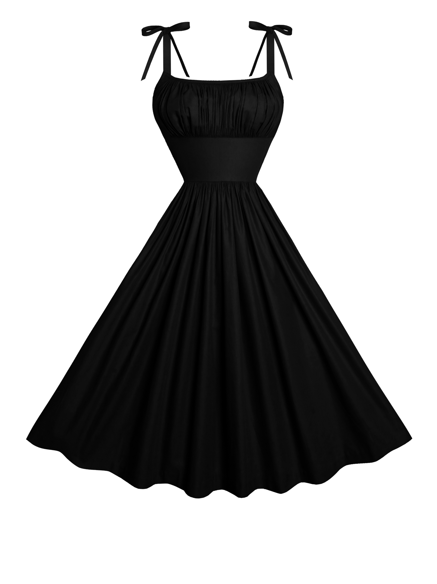 MTO - Kelly Dress in Raven Black Cotton
