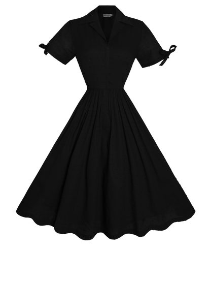 MTO - Trudie Dress in "Dotted Swiss" Black
