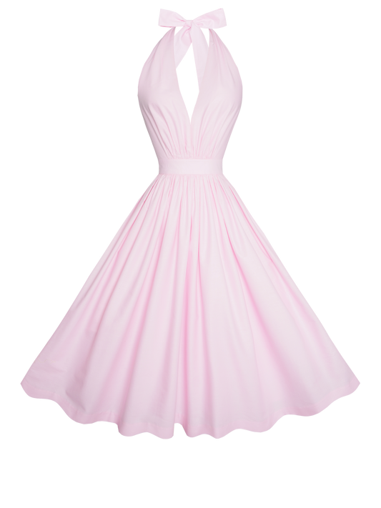 MTO - Charlotte Dress in Ballerina Pink Cotton