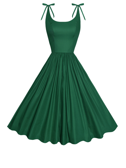 MTO - Birdie Dress Pine Green Cotton