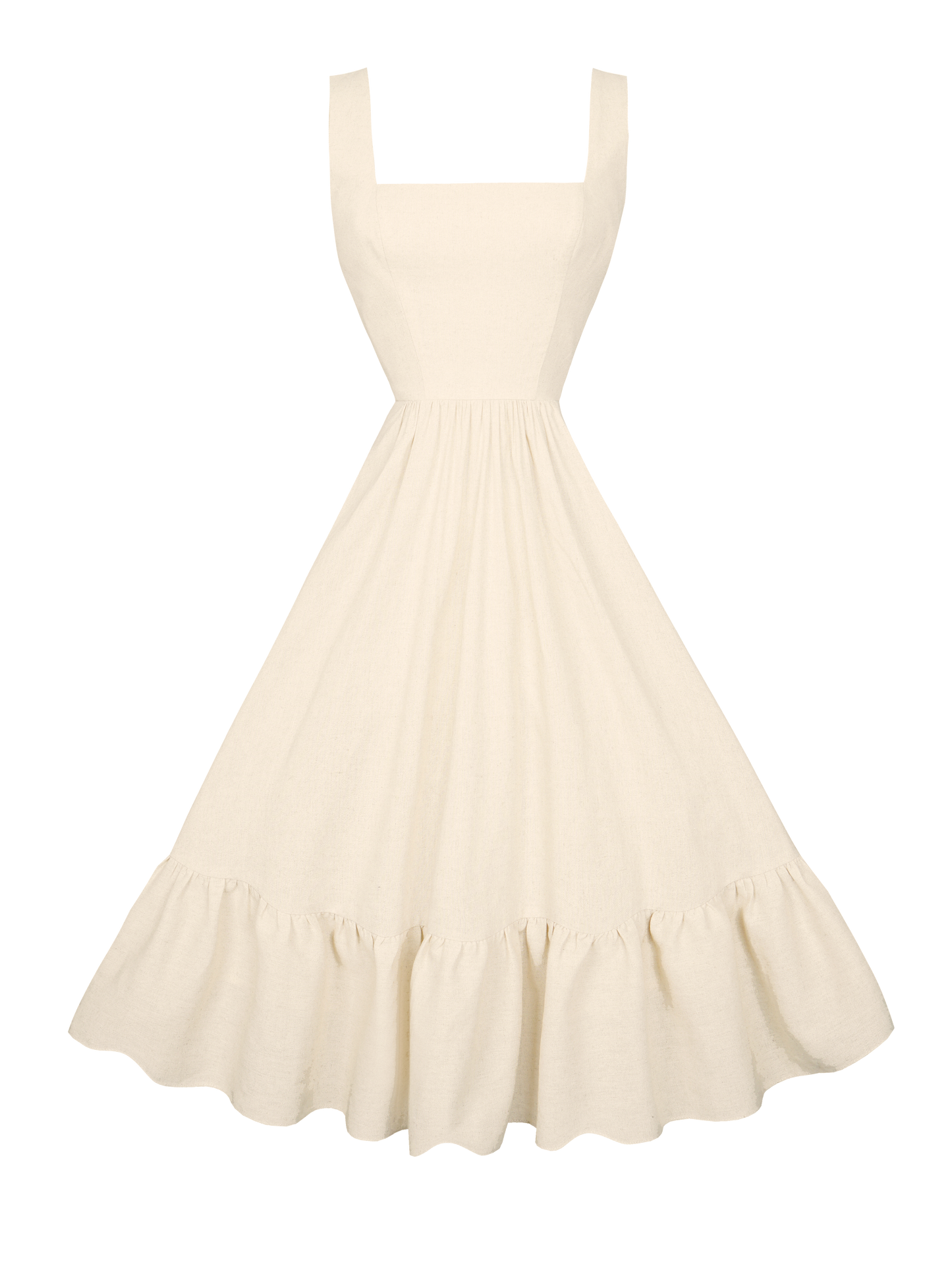 MTO - Henrietta Dress in Parchment Ivory Linen