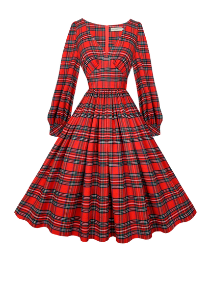 MTO - Harlow Dress in "Christmas Gone Plaid"