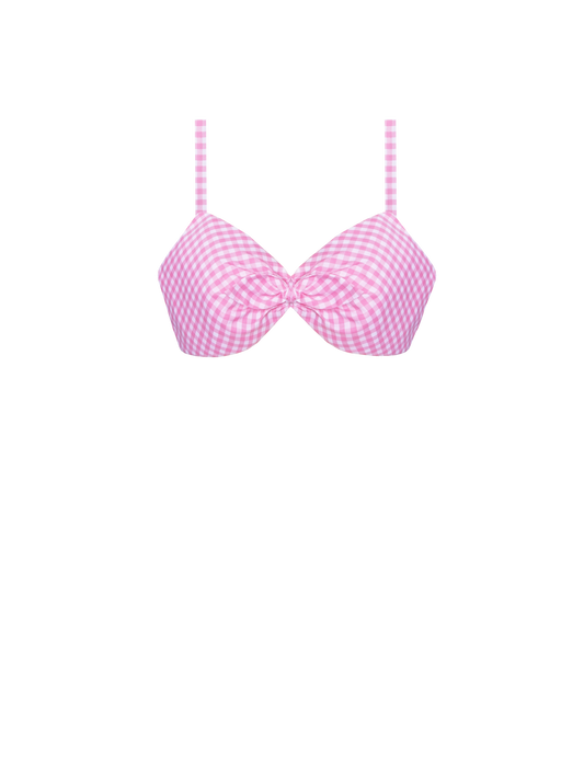 RTS - S - Betsie Top Light Pink Gingham - Large Checks