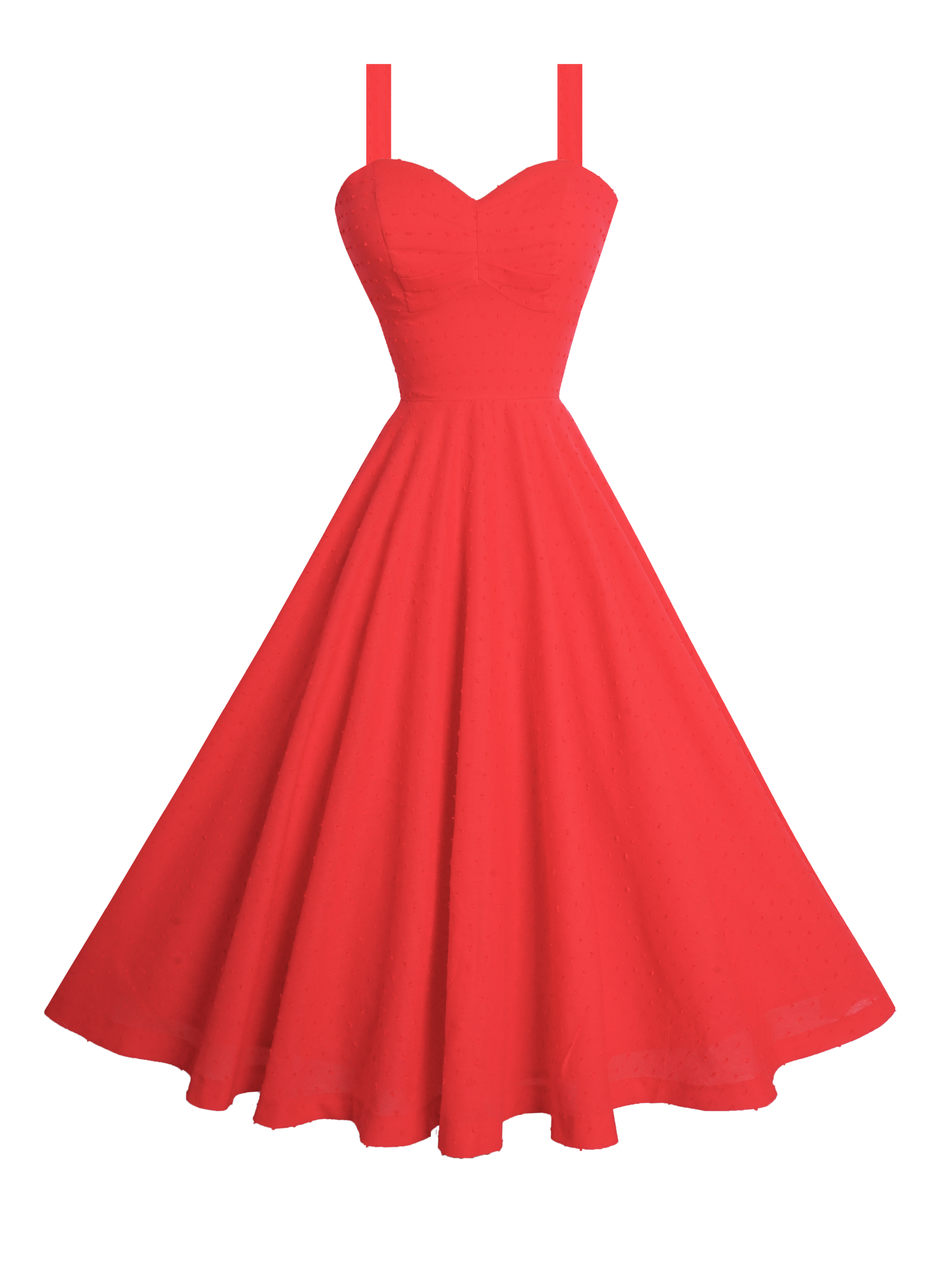 MTO - Catalina Dress "Dotted Swiss" Red