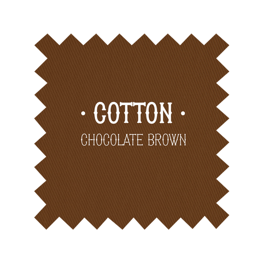 Fabric in Chocolate Brown Cotton - By the Yard