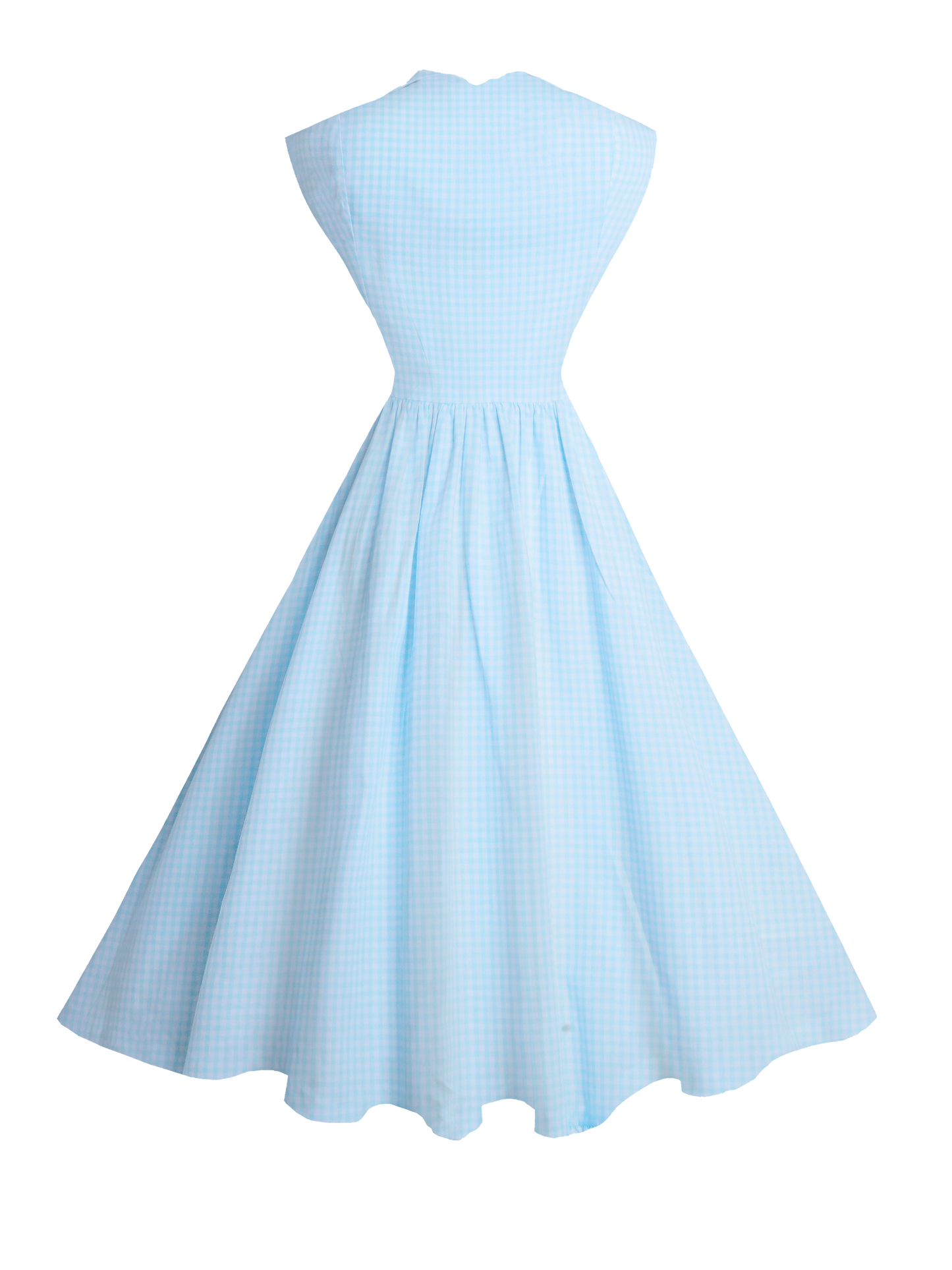 RTS - XL - Doris Dress Light Blue Small Gingham