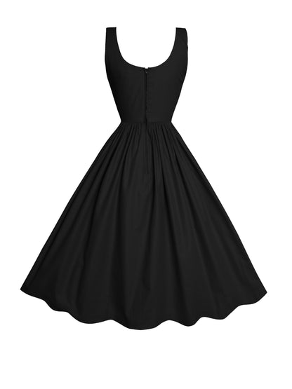 RTS - Size S - Emily Dress in Raven Black Cotton