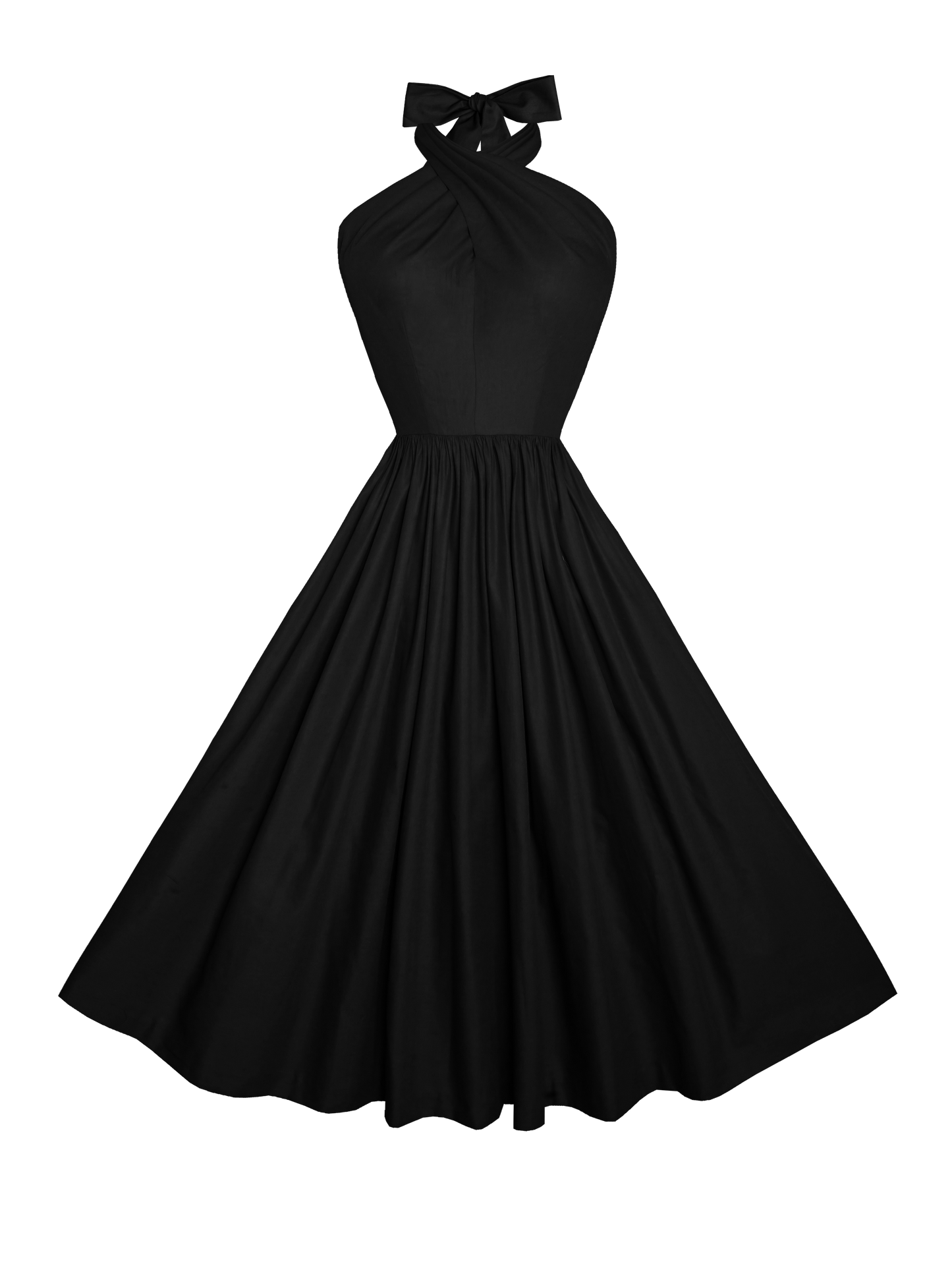 MTO - Ethel Dress Raven Black Cotton