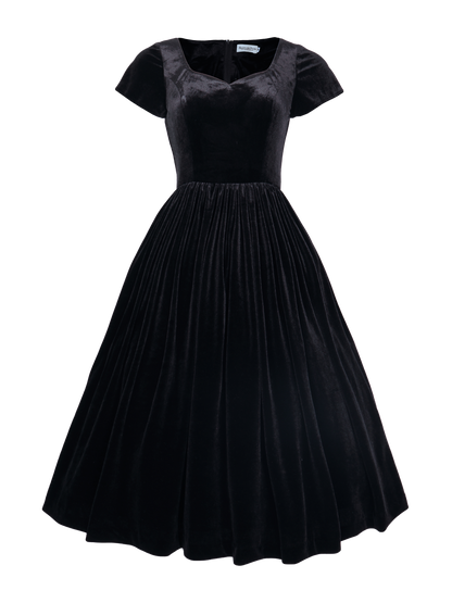 Fabric Pitch Black Velvet - By the Yard