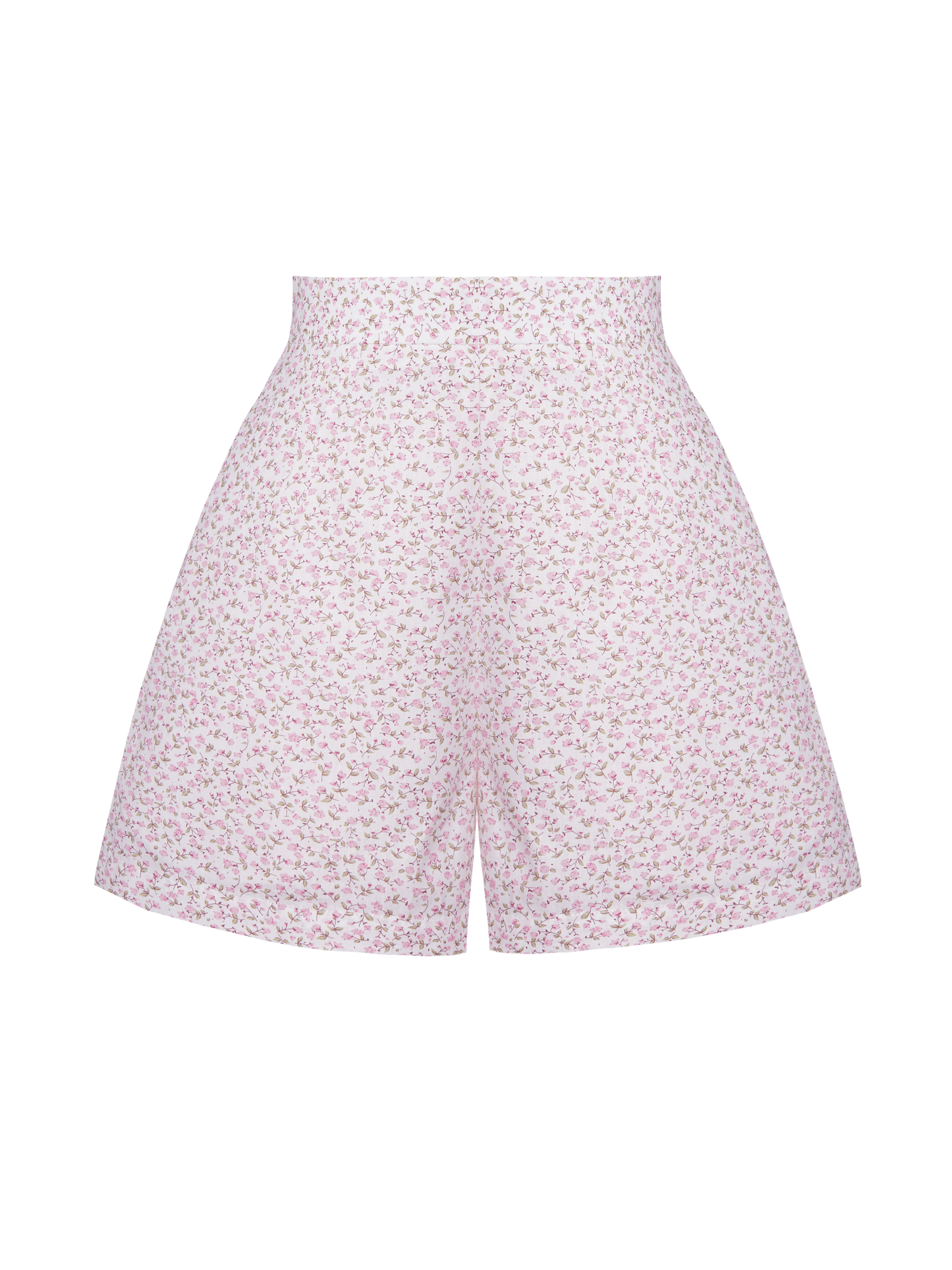 RTS - S - Frankie Shorts "Delicate Blossoms" White