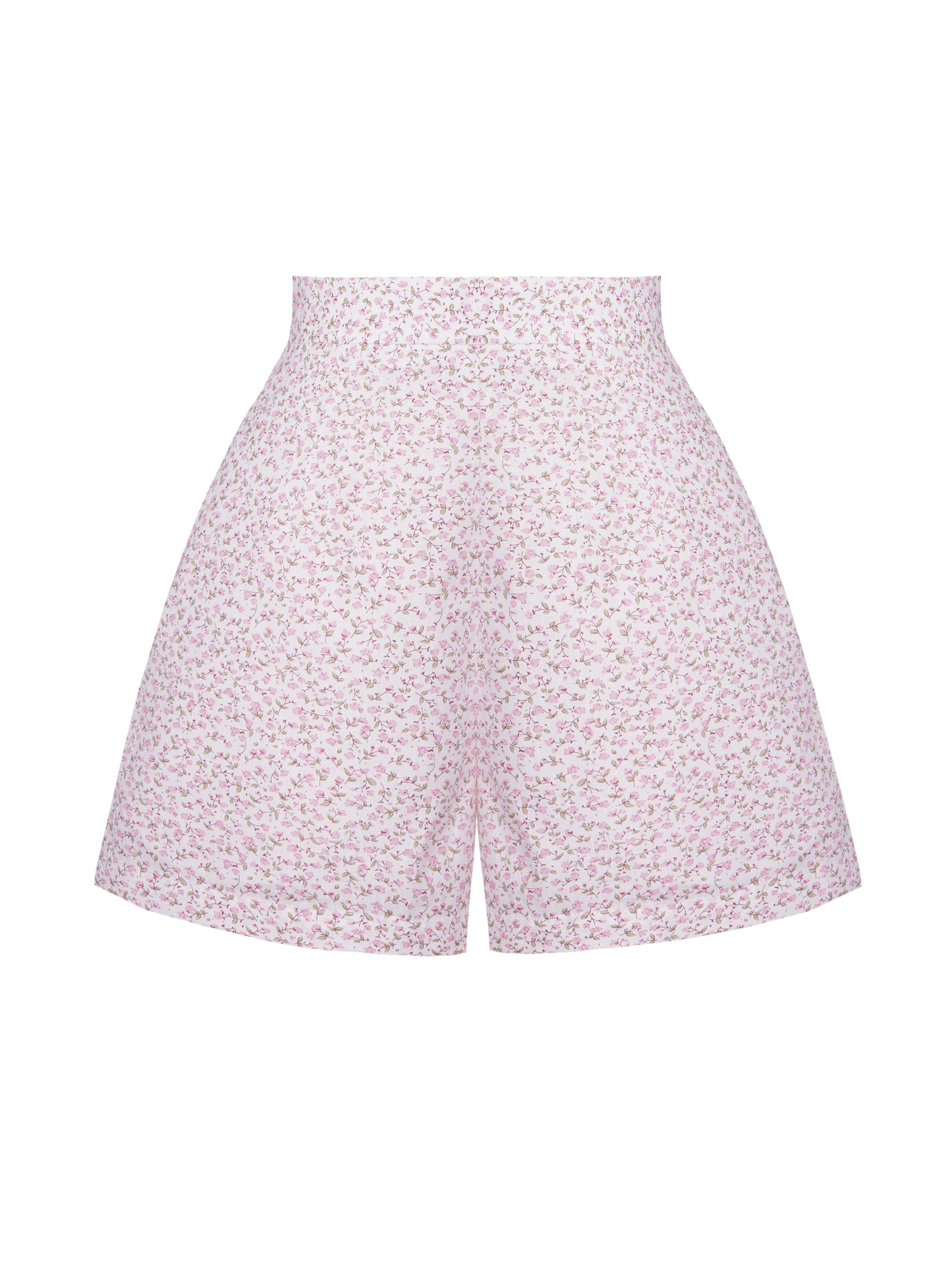 RTS - S - Frankie Shorts "Delicate Blossoms" White