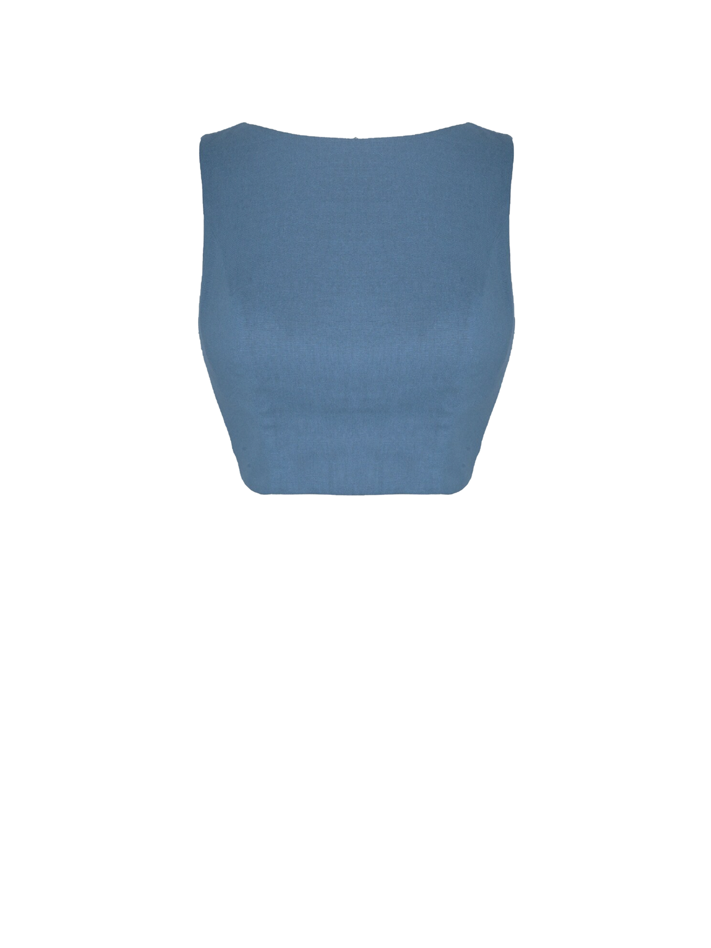 MTO - Georgia Top in Carolina Blue Linen