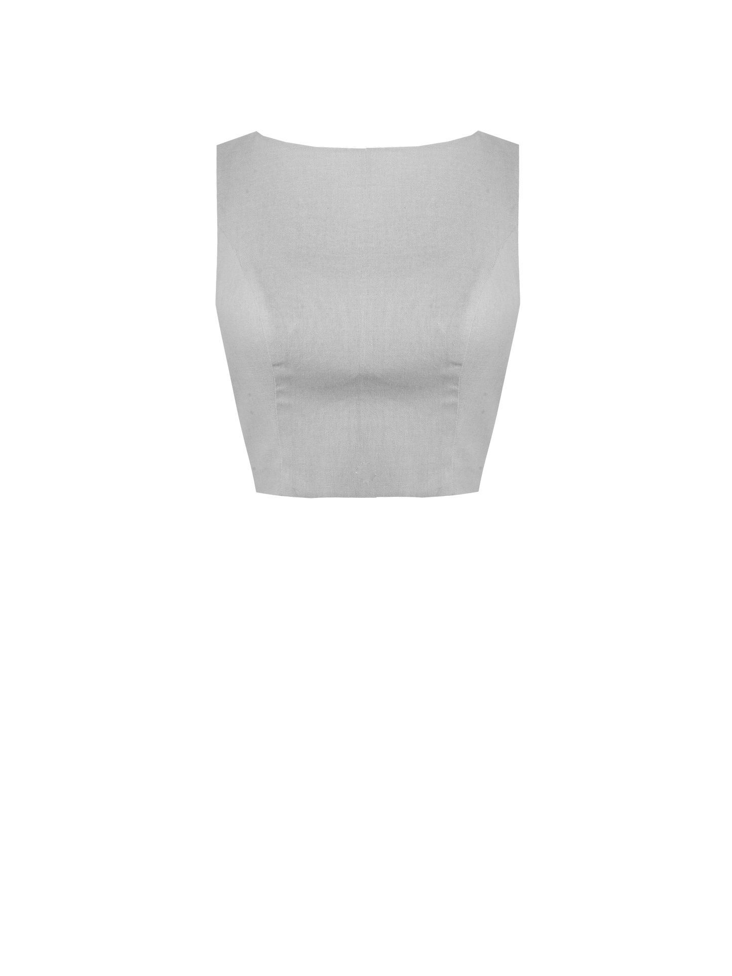 MTO - Georgia Top in Stone Grey Linen