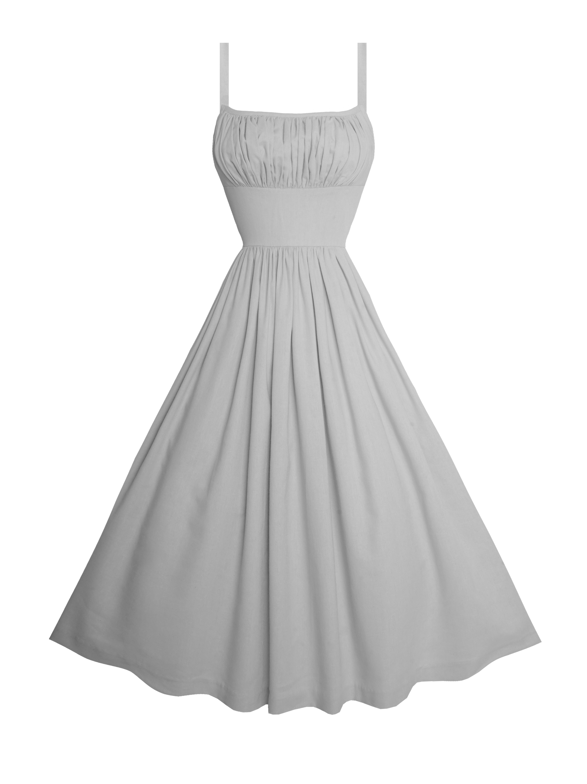 MTO - Grace Dress in Stone Grey Linen