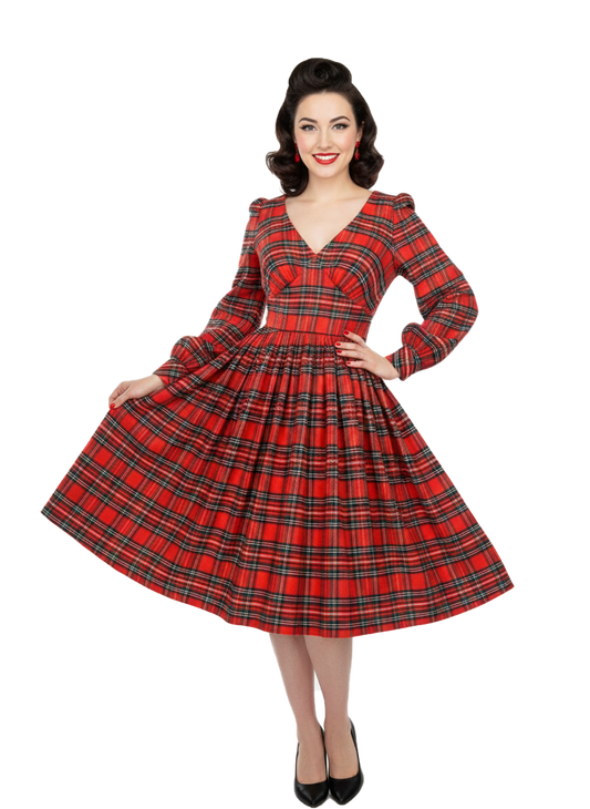 MTO - Harlow Dress in "Christmas Gone Plaid"