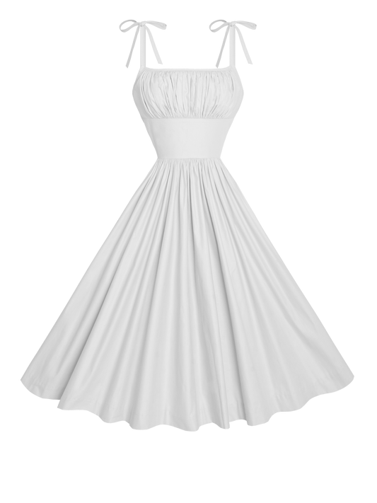 MTO - Kelly Dress in White Cotton