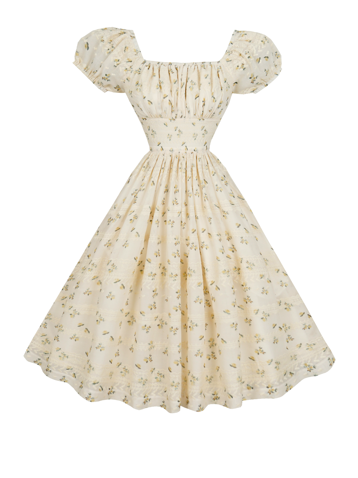 RTS - S - Loretta Dress "April in Love" Yellow