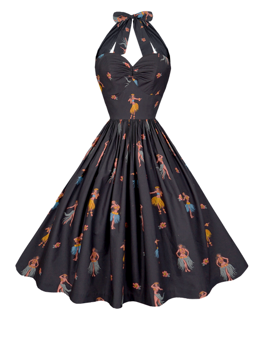 RTS - S - Mitzi Dress "Hula Girls"