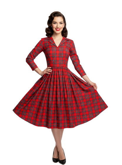 MTO - Natalie Dress in "Christmas Gone Plaid"