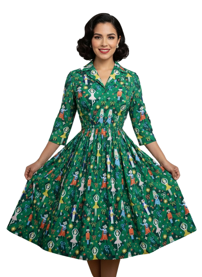 MTO - Natalie Dress "Nutcracker Christmas"