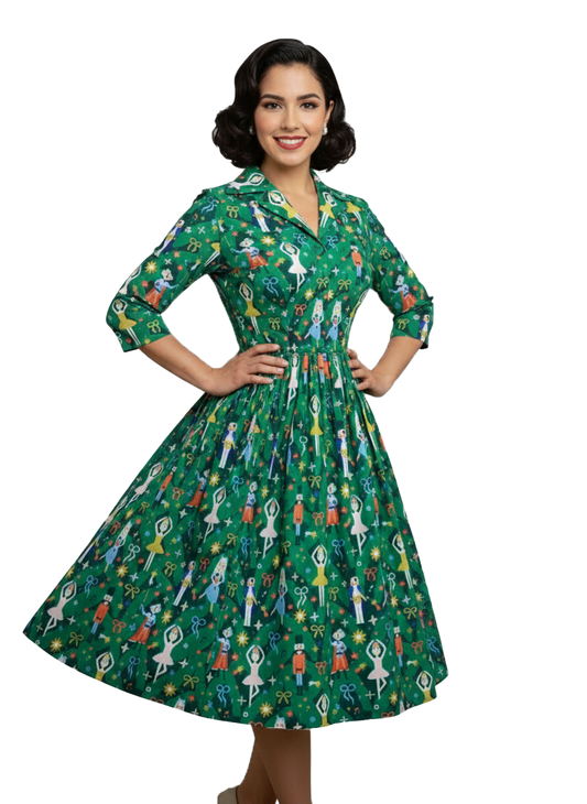 MTO - Natalie Dress "Nutcracker Christmas"