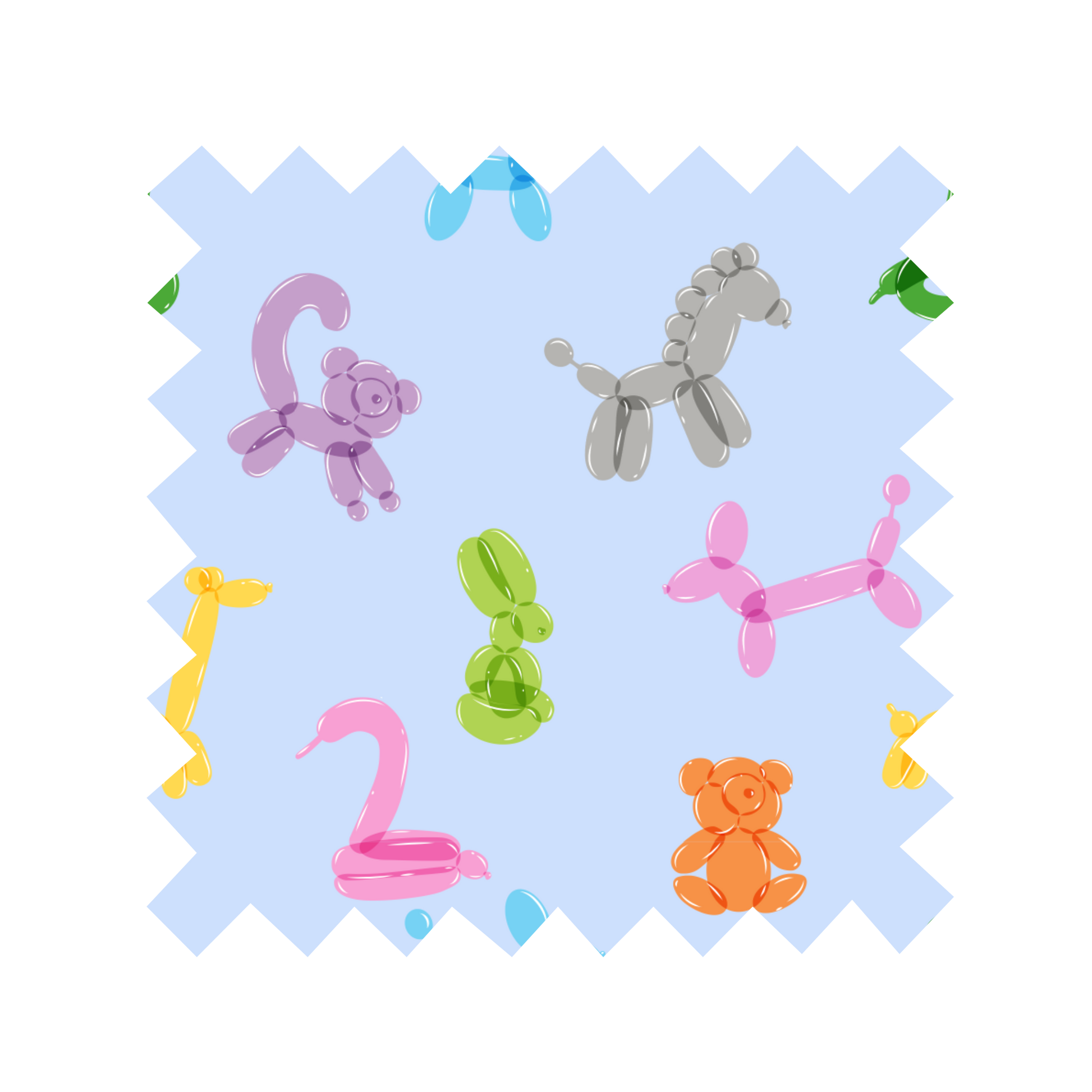 Fabric "Party Animals" - By the Yard