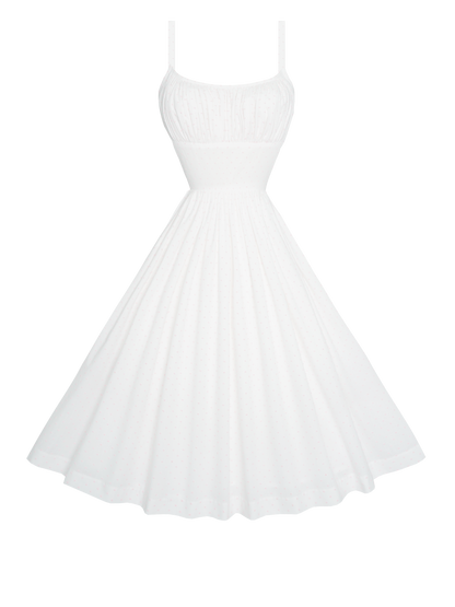 RTS - S - Grace Dress "Prim and Pepper" Pink Dotted Swiss