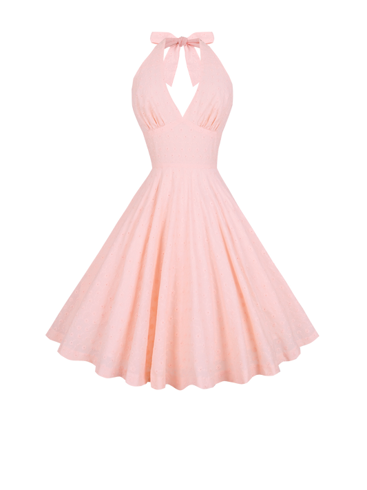 RTS - S - Mansfield Dress "Daisy Chain" Pink Eyelet