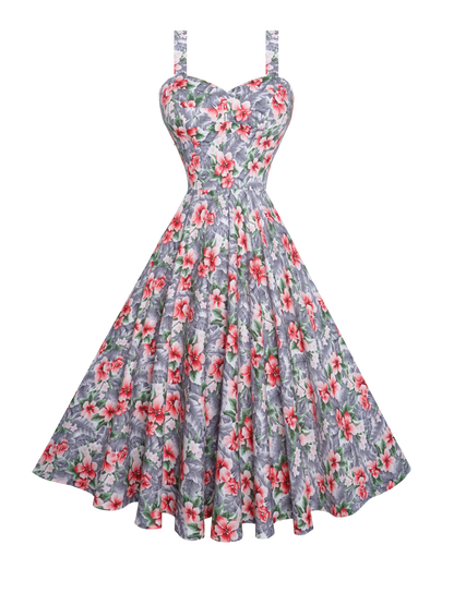 RTS - Size S - Catalina Dress "Jungle Fever" Grey