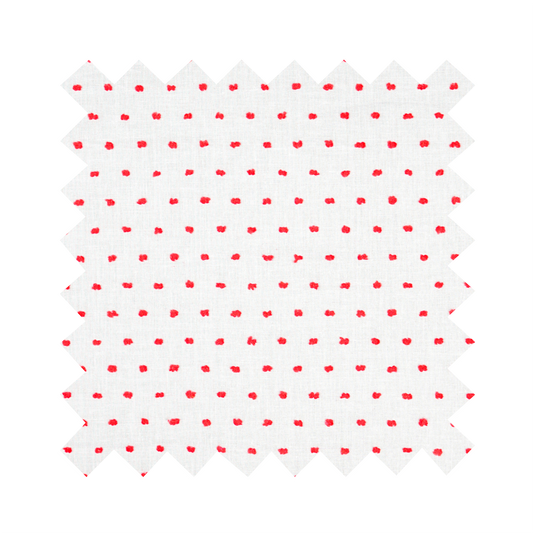 Fabric "Prim and Pepper" Red Dotted Swiss - By the Yard