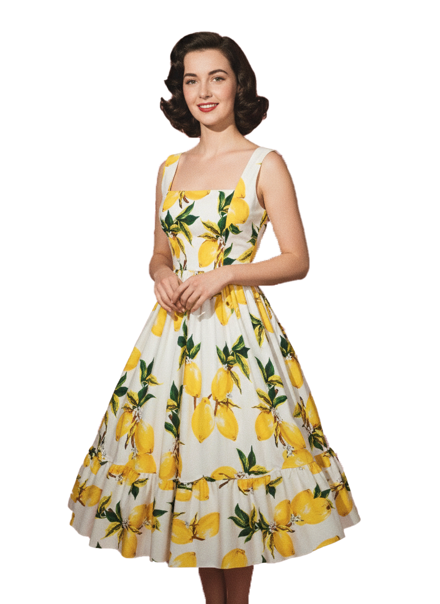 RTS - S - Henrietta Dress "Freshly Squeezed" Golden Yellow