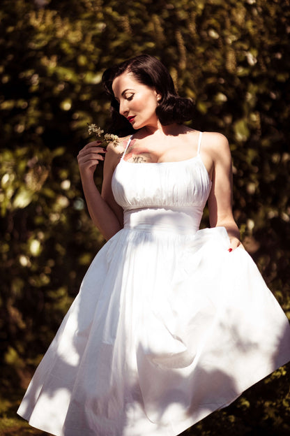 RTS - Grace Dress in White Cotton