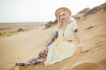 MTO - Joan Lola Set Pale Yellow Cotton "I can't believe its not Butter"