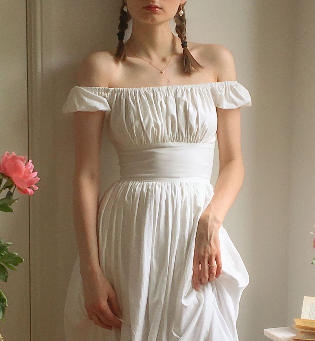 MTO - Loretta Dress in White Cotton