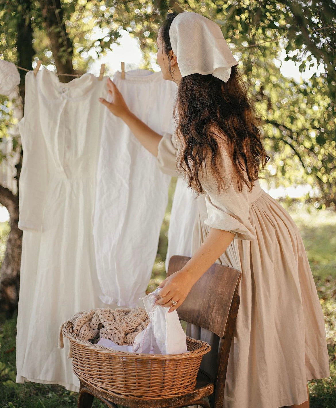 MTO - Sydney Dress in in Parchment Ivory Linen