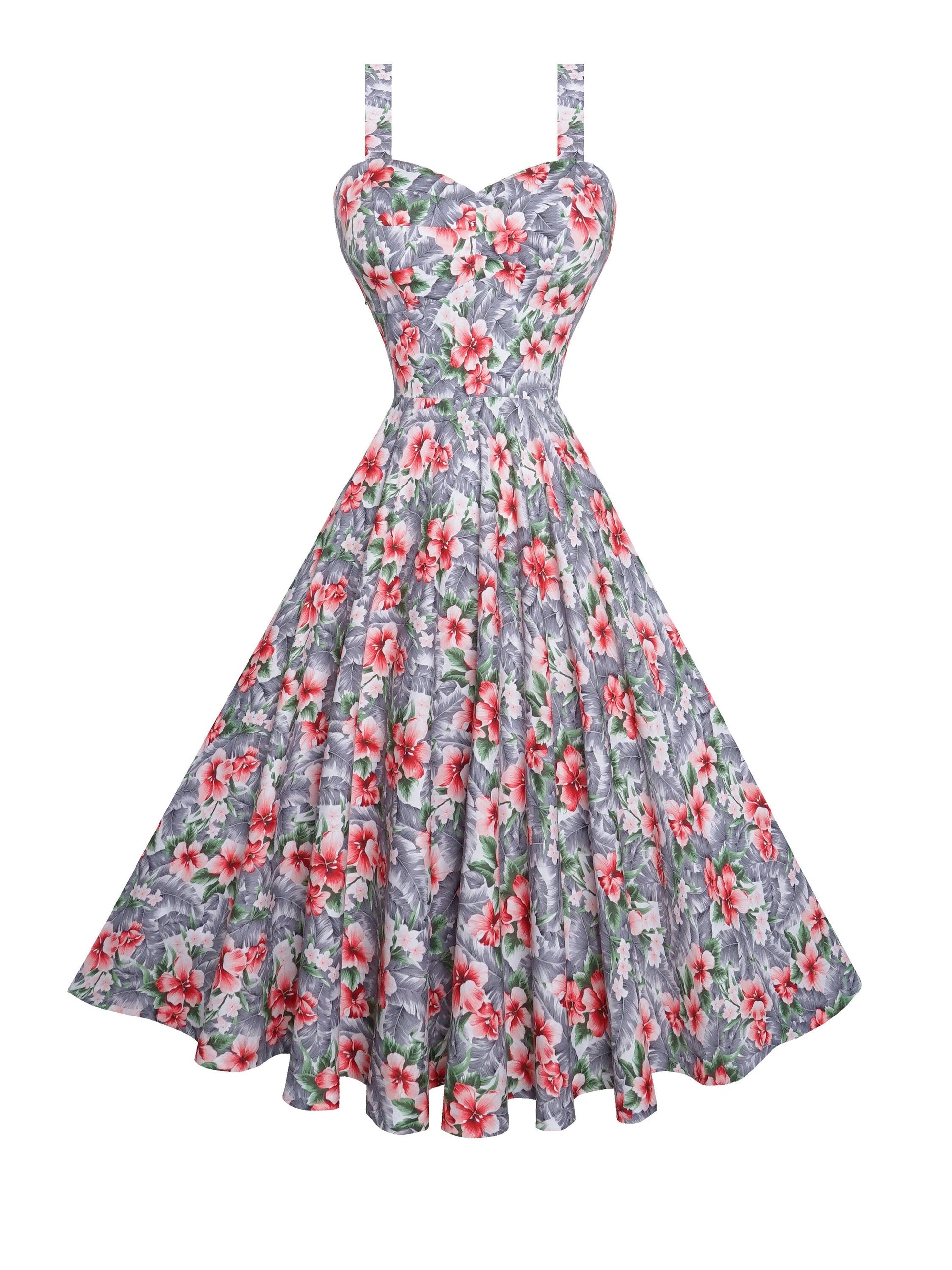 RTS - Size S - Catalina Dress "Jungle Fever" Grey