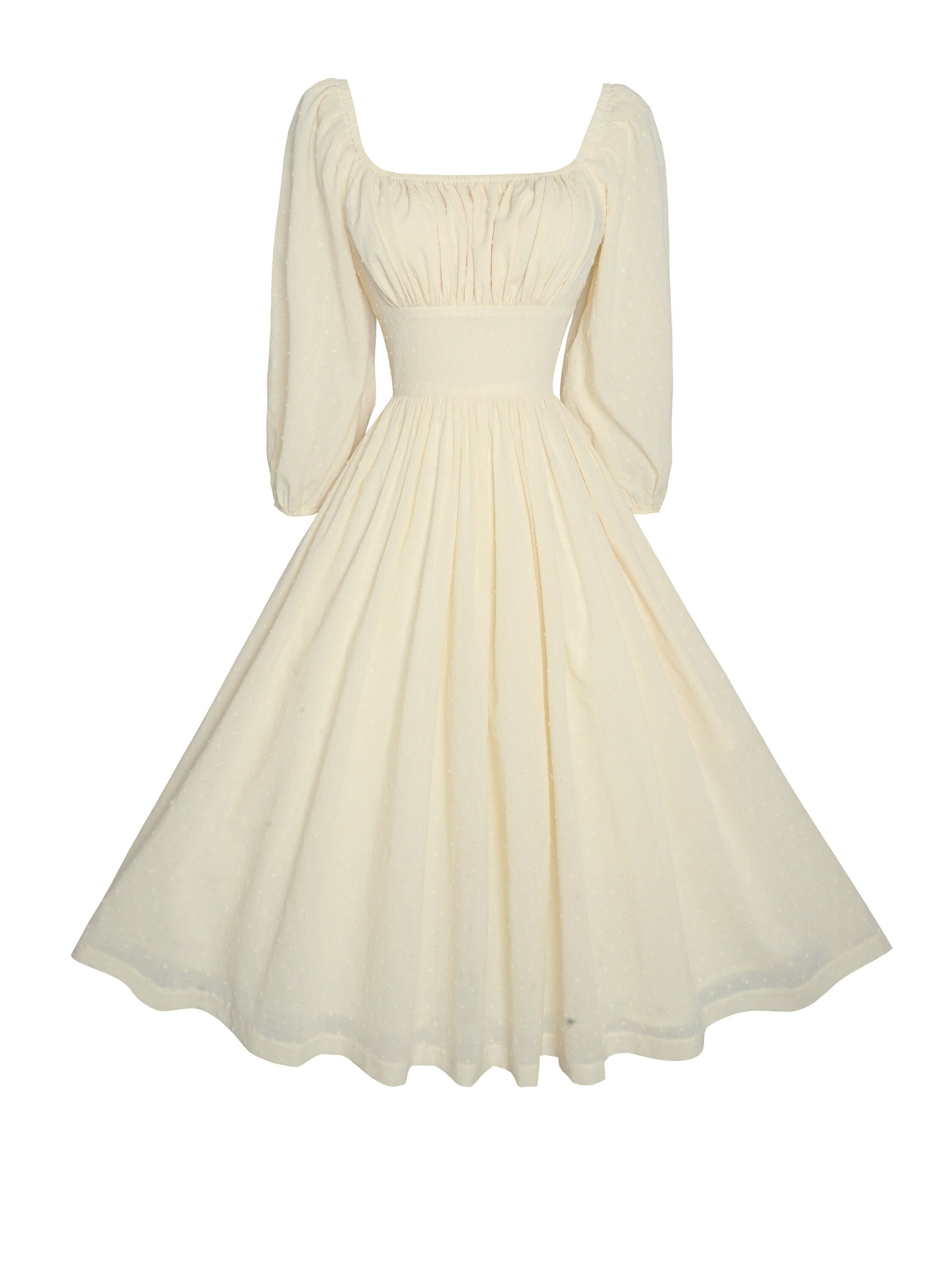 MTO - Sydney Dress "Dotted Swiss" Ivory