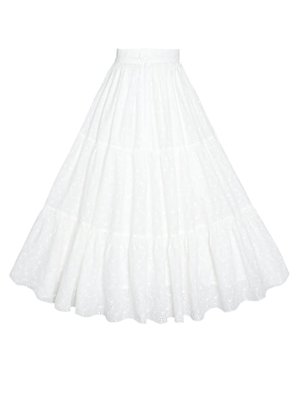 MTO - Pippa Skirt "Forget Me Not" White Eyelet
