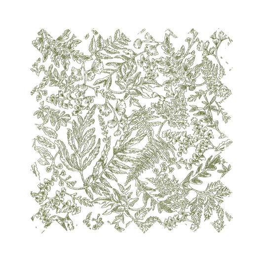 Fabric "French Countryside" Green - By the Yard